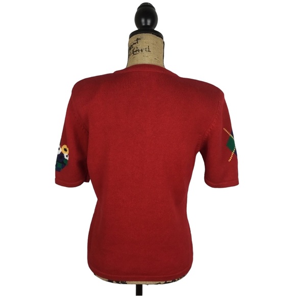 Susan Bristol Scotties Sweater Red VTG Holiday Christmas - Picture 3 of 8
